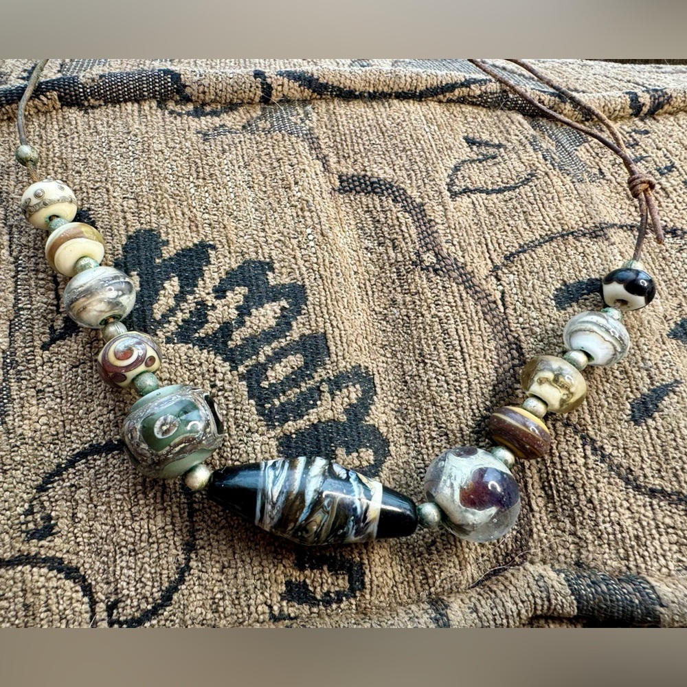 11 Vintage Murano Bead Necklace.